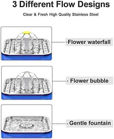 Wonder Creature Crystal Cat Water Fountain Stainless Steel Lid, 101oz/3L - Image 5