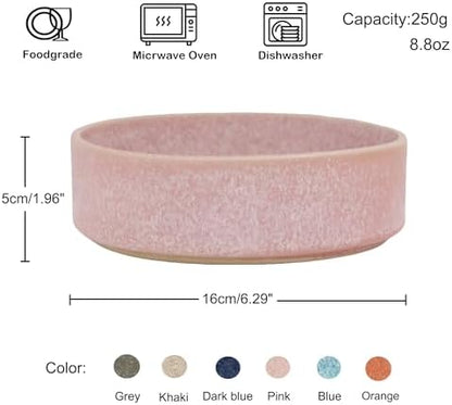Ceramic Slow Feeder Bowl, 6.69 x 5.7 inches, Elevated Design with Paw Pattern, for Cats and Small Dogs (Pink) - Image 4