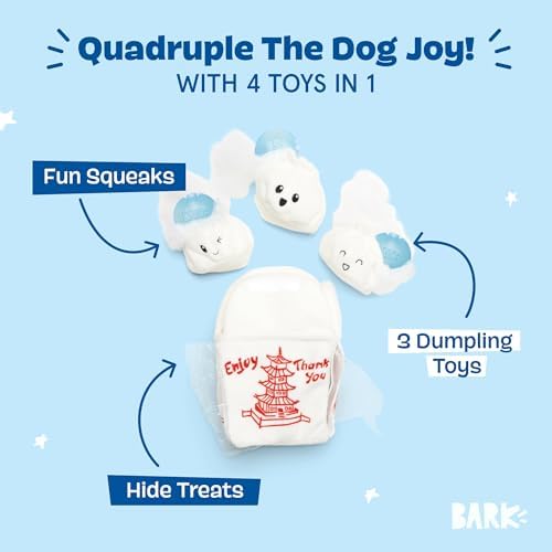 BarkBox Andi's Dumplings 4-in-1 Interactive Plush Dog Toy - Image 2