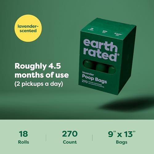 Earth Rated Dog Poop Bags on Refill Rolls, 270 Bags, Lavender - Image 6