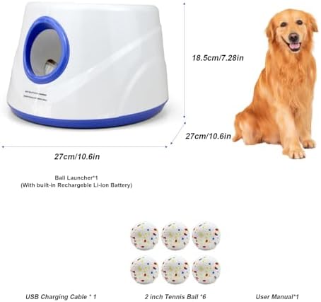 Automatic Dog Ball Launcher, 6 ETPU Balls, 20-45ft Distance - Image 5