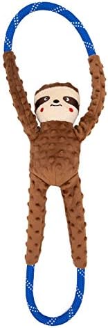 ZippyPaws RopeTugz Durable Dog Pull Rope Toy, Interactive Tug of War- Sloth by ZippyPaws