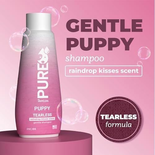 TropiClean Pure Tearless Puppy Shampoo, Raindrop Kisses Scent, 22oz - Image 2