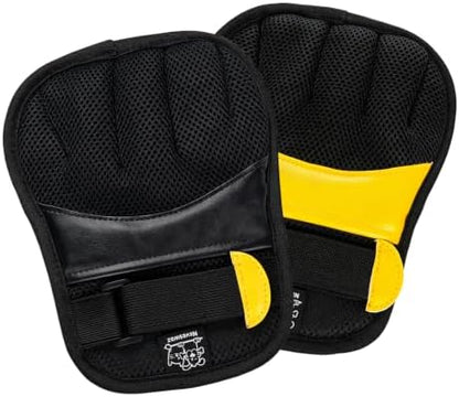 Pet Hair Removal Gloves, Black and Yellow Colors, Static Hair Removal, Adjustable Strap, Reusable for Clothing, Sofa, Car Seat, Set of 2 by Unknown