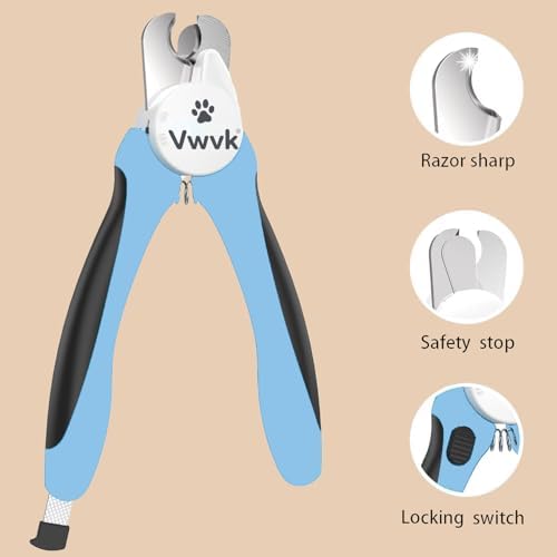 Dog Nail Clippers with Light, Professional Toenail Clippers for Thick Toenails, LED Illuminated Pet Nail Trimmer to See Bloodline, Safety Guard & Blade Lock, for Dogs & Cats - Image 2