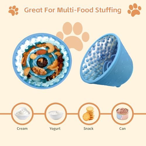 Dog Lick Bowl,Anxiety Relief Non-Slip Silicone Treat Bowl,Durable Anti-Choking Long-Lasting Enrichment Slow Feeder Licking Mat for Small Medium Large Breed,Freezable BPA Free Silicone Dishwasher Safe - Image 5