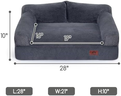 Hollypet Medium Dog Large Cat Bed Puppy Couch Beds for Pets up to 35 lbs - Image 3