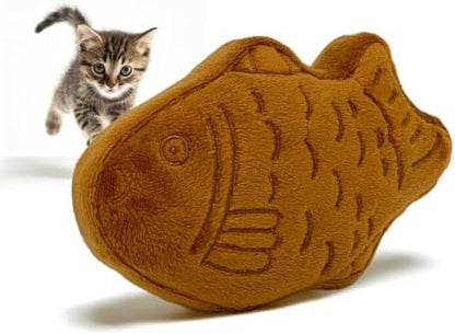 munchiecat Japanese Taiyaki Toy with Organic Catnip | Refillable, Washable for Cats and Kittens | Crinkles by munchiecat