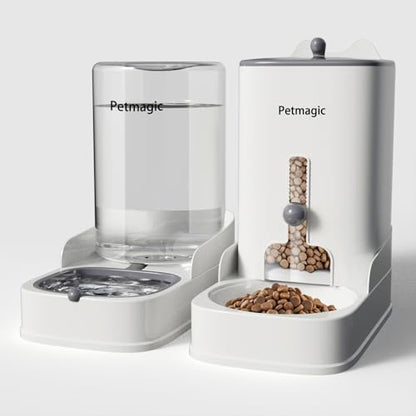 Gravity Cat Feeder By Petmagic,Cat Food and Water Bowl Set. by Unknown