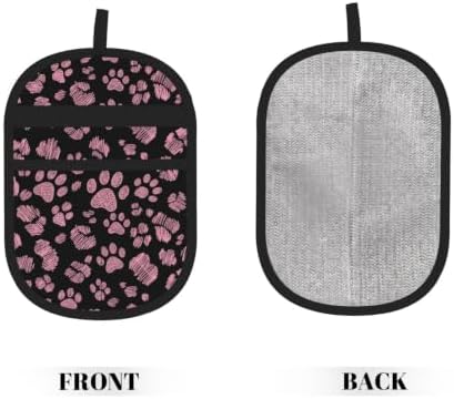 Pink Dog Cat Paw Leopard Print Puppy Pet Hair Removal Glove For Cats Dogs - Image 2
