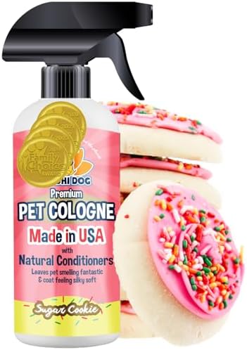 Bodhi Dog Premium Dog Cologne - Deodorizing Dog Perfume & Conditioner for Dogs & Cats - Natural Long Lasting Spray - Keeps Pets Fresh All Day - Gentle, Safe Formula, Made in USA -Sugar Cookie 17 Fl Oz by BodhiDog