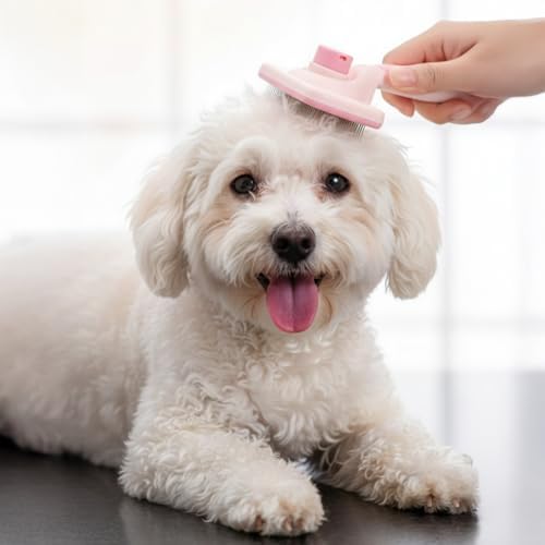 Haminway 8-Piece Dog Grooming Kit – Pink | Pet Brush Set for Shedding, Dematting, Nail Clipping & Bathing | Ideal for Small & Medium Dogs - Image 3
