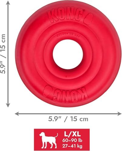 KONG Donut Dog Toy, Natural Rubber Chew Toy, for Large/X-Large Dogs - Image 2