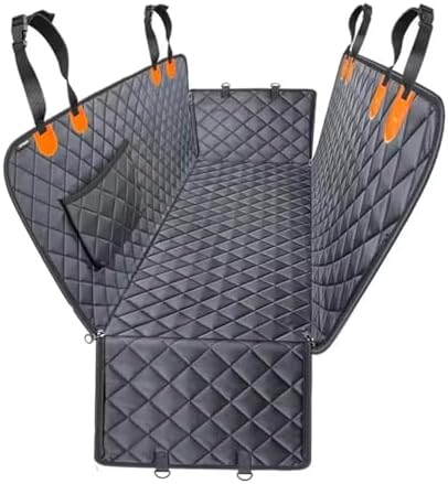 Dog Car Seat Cover for Back Seat, 100% Waterproof Pet Seat Cover with Mesh Visual Window, Scratchproof Nonslip Dog Hammock for Car, Bench & Cargo Liner Style, Universal Size Fits Cars, SUVs, Trucks by Unknown