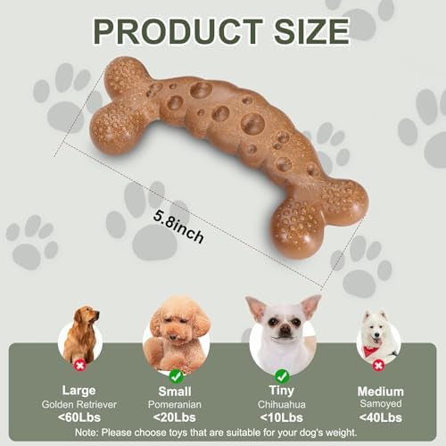 Small Dog Chew Toy for Aggressive Chewers Dogs Under 20LBS - Image 2
