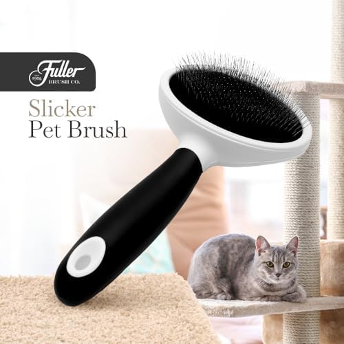 Fuller Brush Slicker Pet Brush - Angled Fine Steel Wires - Ergonomically Designed Rubberized Handle For Comfort & Control - Remove Shedding & Matted Hair - Tool For Grooming Dogs & Cat - Image 2
