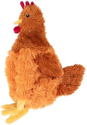 Best Pet Supplies Interactive Squeaky Dog Toy - Crinkle Chicken, Brown - Image 4