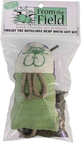 From The Field | Shelby Refillable Hemp Mouse Cat Toy|Extra Catnip Included by FromTheField