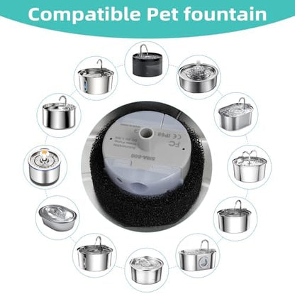 Ultra-Quiet Replacement Pump for Stainless Steel Cat Water Fountains - SMA-800 Motor - Safe and Easy to Clean with Low Voltage DC 5V and USB Cable (Pump) (Bottom Pump) - Image 2