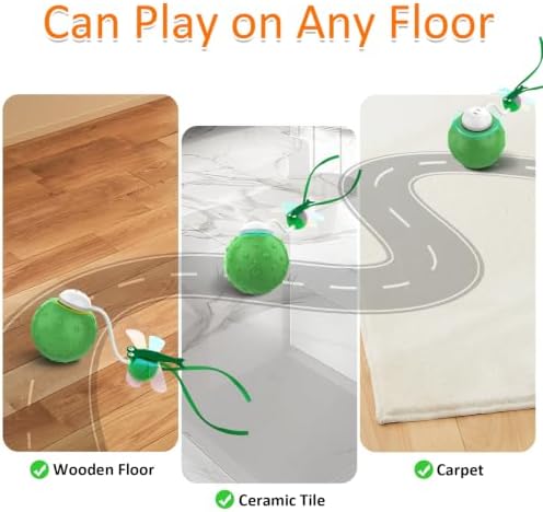 Interactive Cat Toy Ball,Fast Moving Cat Stimulation Toys For Indoor Cats - Image 4