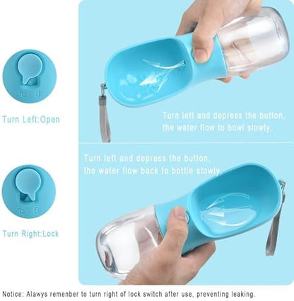 Cibaabo Dog Water Bottle Portable with Food Container & Filter for Travel - Image 4