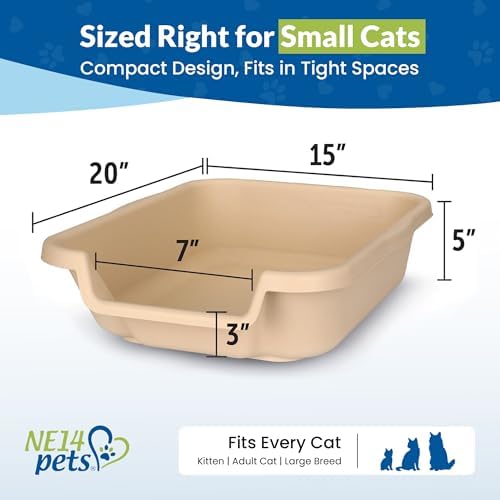 KittyGohere Senior Cat Litter Box Small with Scoop, Beach Sand - Image 6