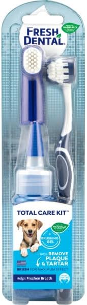 Naturel Promise Fresh Dental Toothbrush and Toothpaste Kit for Dogs, Teeth Cleaning Kit for Plaque & Tartar Removal, Contains Finger Toothbrush, Breath Freshener, Dog Dental Care by NaturelPromise