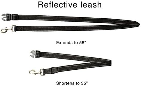 Caldwell's Pet Supply Co. Hands-Free Dog Leash, Adjustable Waist Leash for Dog Walking, Non-Bungee, Hands Free Harness, Durable and Versatile Waist Belt Leashes, Cross Body for Dogs (26" - 47") - Image 2