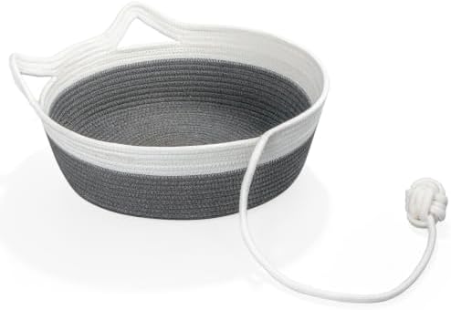Cotton Rope Woven Cat Bed Basket, Cat Beds for Indoor Cats - Image 2