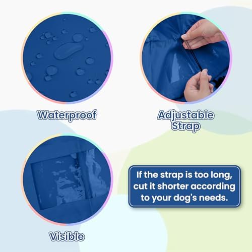 Nanaki Adjustable Shower Caps for Dogs Ear Covers for Bath, Shower Cap Reusable Waterproof, Dog Ear Muffs Snood Protection for Head Protection Hair Cap Bathing Grooming Swimming - Image 4