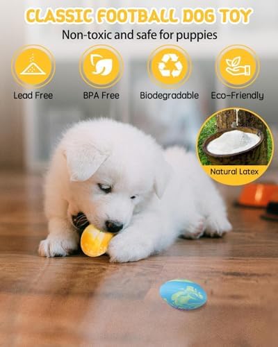 SCHITEC Dog Squeaky Toy Balls, Interactive Squeak Puppy Balls for Fetch Play, Latex Rubber Pet Toy for Puppies Mini Breed Small Dogs - Image 4