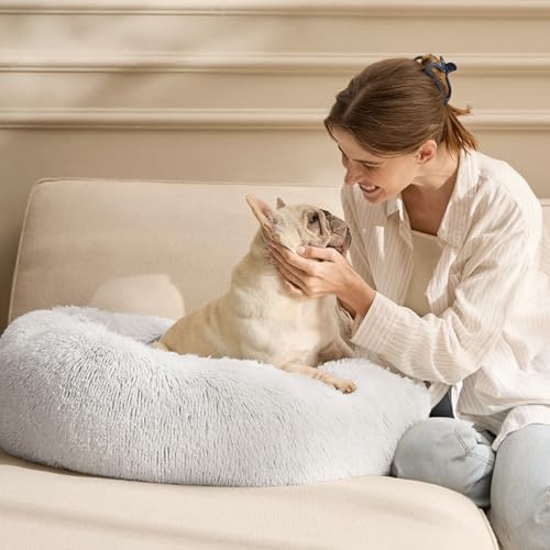 Bedsure Calming Dog Bed Medium Size Dog Donut Washable Pet Bed,30ins - Image 2