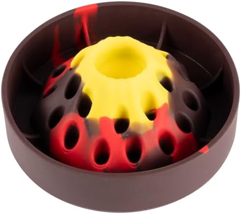 PEGGY11 Volcano-Shaped Silicone Slow Feeder Bowl for Dogs by PEGGY11