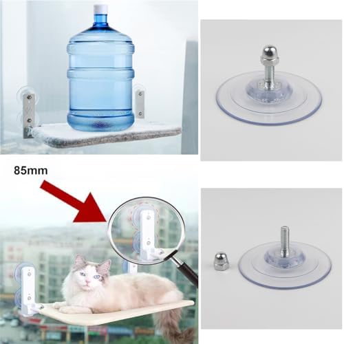 4 Pack Cat Window Perch Suction Cup Replacement with Screws 85mm Sturdy Strong Hanging Holder Suction Cups for Cat Window Perch Cordless Hammock Foldable Cats Bed Seat - Image 3