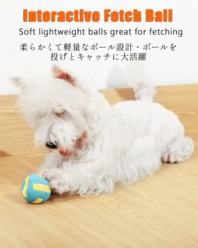 SCHITEC Squeaky Dog Balls, [4 Pack] Interactive Latex Rubber Squeak Dog Toys, 2.4'' Soft Bouncy Fetch Play Ball Toy for Small Dogs Puppies - Image 3