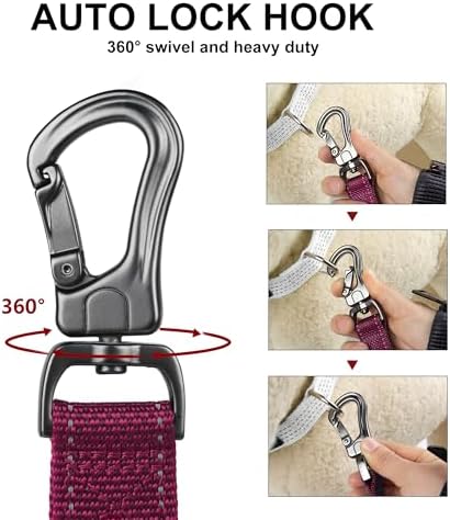 PetiFine 4FT Heavy Duty Dog Leash with Soft Padded Double Handle - Image 4
