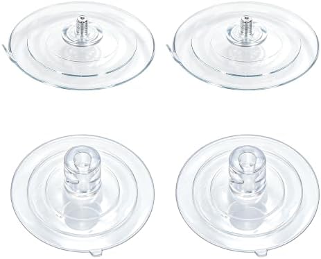 [4-Pack Suction Cups Only] Replacement Suction Cups with Screw Caps for Cat Window Perch, Clear PVC Threaded Nut Window Hammock Spare Parts for Indoor Cat Bed Window Seat by Anywish