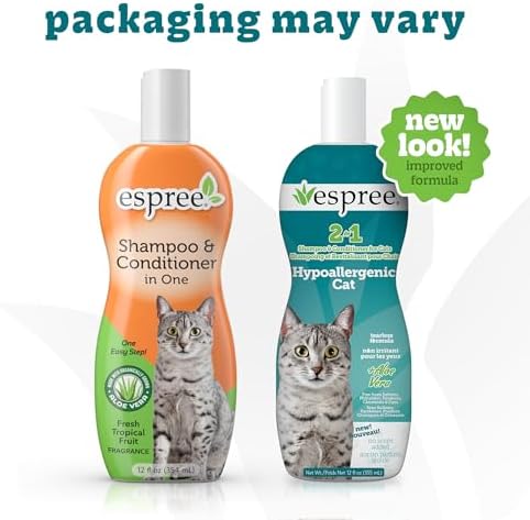 Espree Hypoallergenic Cat Shampoo & Conditioner, Sensitive Skin, 12oz - Image 2