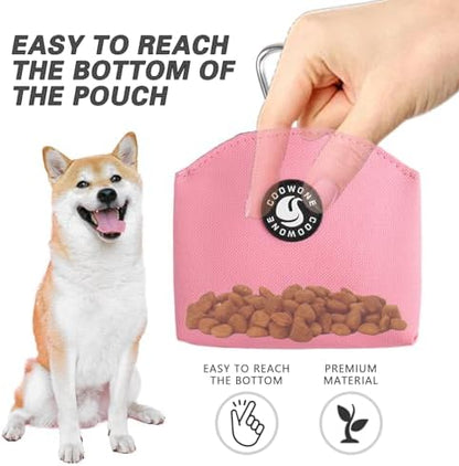 Dog Treat Pouch Magnetic Closure Small Dog Training Treat Pouch Pocket Sized Small Dog Treat Pouch with Clip (Pink) - Image 4
