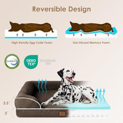 EHEYCIGA Orthopedic Extra Large Dog Bed, Waterproof Washable XL Pet Bed 44" - Image 4