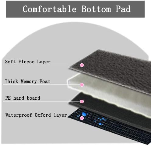 Pet Car Seat, Sturdy Reinforced Structure, Shortened Leash with Metal Snap Hook, Loops for Seat Belt, Waterproof Thick Soft Fleece Pad