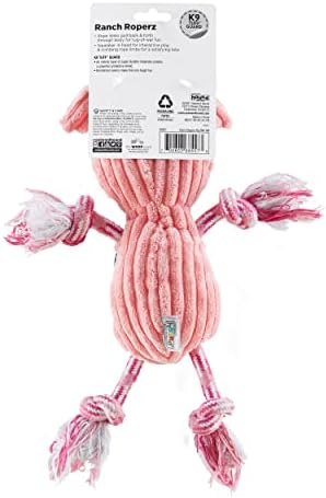 Outward Hound by Charming Pet Ranch Roperz Pig Plush Squeaky Dog Toy - Image 3