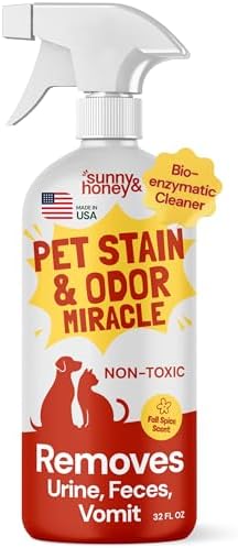 Sunny & Honey Pet Stain and Odor Remover Spray for Carpets, 32floz Spice by SunnyHoney