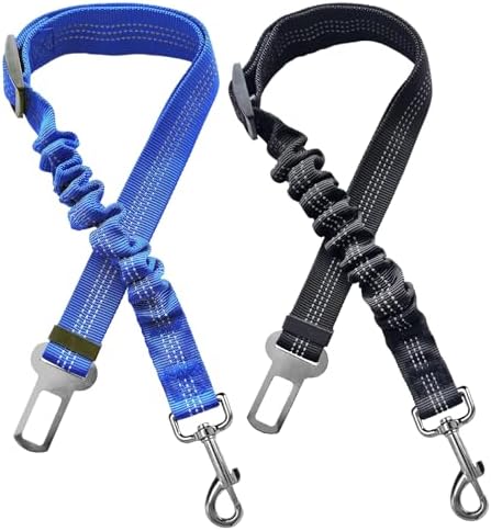 Dog Seat Belts for Cars, Adjustable Elastic Bungee Pet Seat Belt by DoerSpaceforyourlife