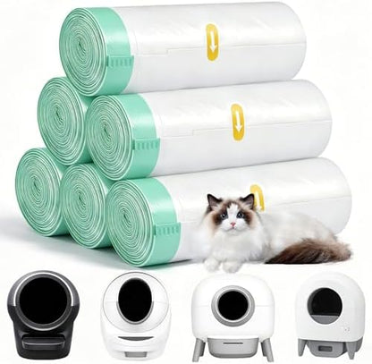 Robot Cat Litter Box Liners, 120 Count, 26" x 16", 2.8 MIL Thick by Wefocusonpracticalsolutionsdurablematerialsandproductsthatmakelifewithpetsalittleeasiereveryday
