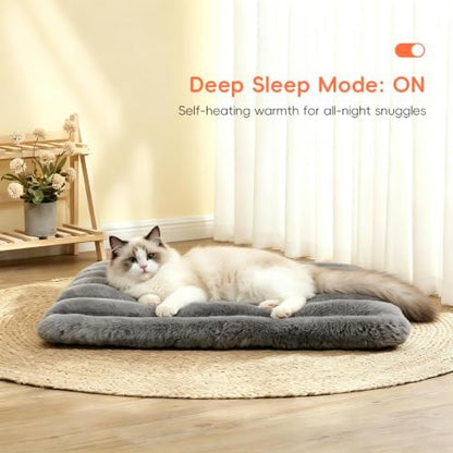 Cat Bed Mat for Indoor Cats, Self Warming Plush Cat Bed, 23.6"x15.7" Green - Image 6