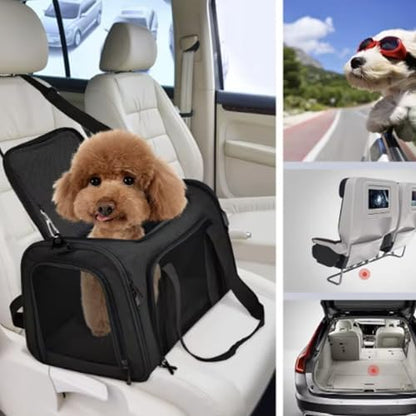 Movelo, Pet Carrier with Two Entrances – Top & Side Opening Soft-Sided Travel Carrier for Cats & Small Dogs up to 25 lbs – Airline Approved, Mesh Ventilation, Removable Pad & Shoulder Strap - Image 6