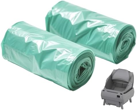 Dedicated to Cegimus Automatic cat litter box Drawer Liners, Large garbage bag, 25 Count per Roll, 2 Rolls, Tear, Use for cat litter box, kitchen, living room, office by Unknown