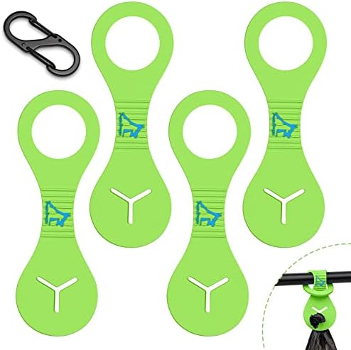 Dog Poop Bag Holder for Leash Waste Bag Carrier Dog Poop Bag Dispenser for Walking Running Bicycle Accessory 4 Pieces (Green) by PuppyDoggy