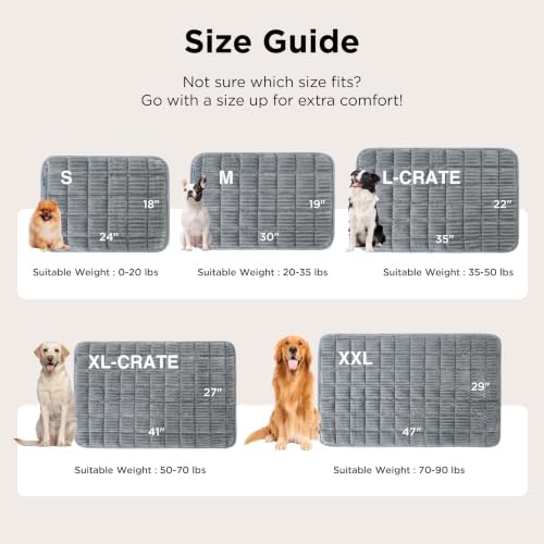 Bedsure ComfyFleece™ Washable Dog Crate Pad,Soft Fluffy Small Pet Mat,24" - Image 6